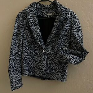 White House Black Market Women’s Leopard Print Blazer Jacket Size 4